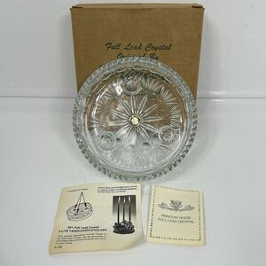 Princess House 24% Full Lead Crystal 3 Taper Candle Holder 830 Original Box
